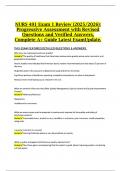 NURS 491 Exam 1 Review &lpar;2025&sol;2026&rpar;&colon; Progressive Assessment with Revised Questions and Verified Answers&comma; Complete A&plus; Guide Latest ExamUpdate&period;