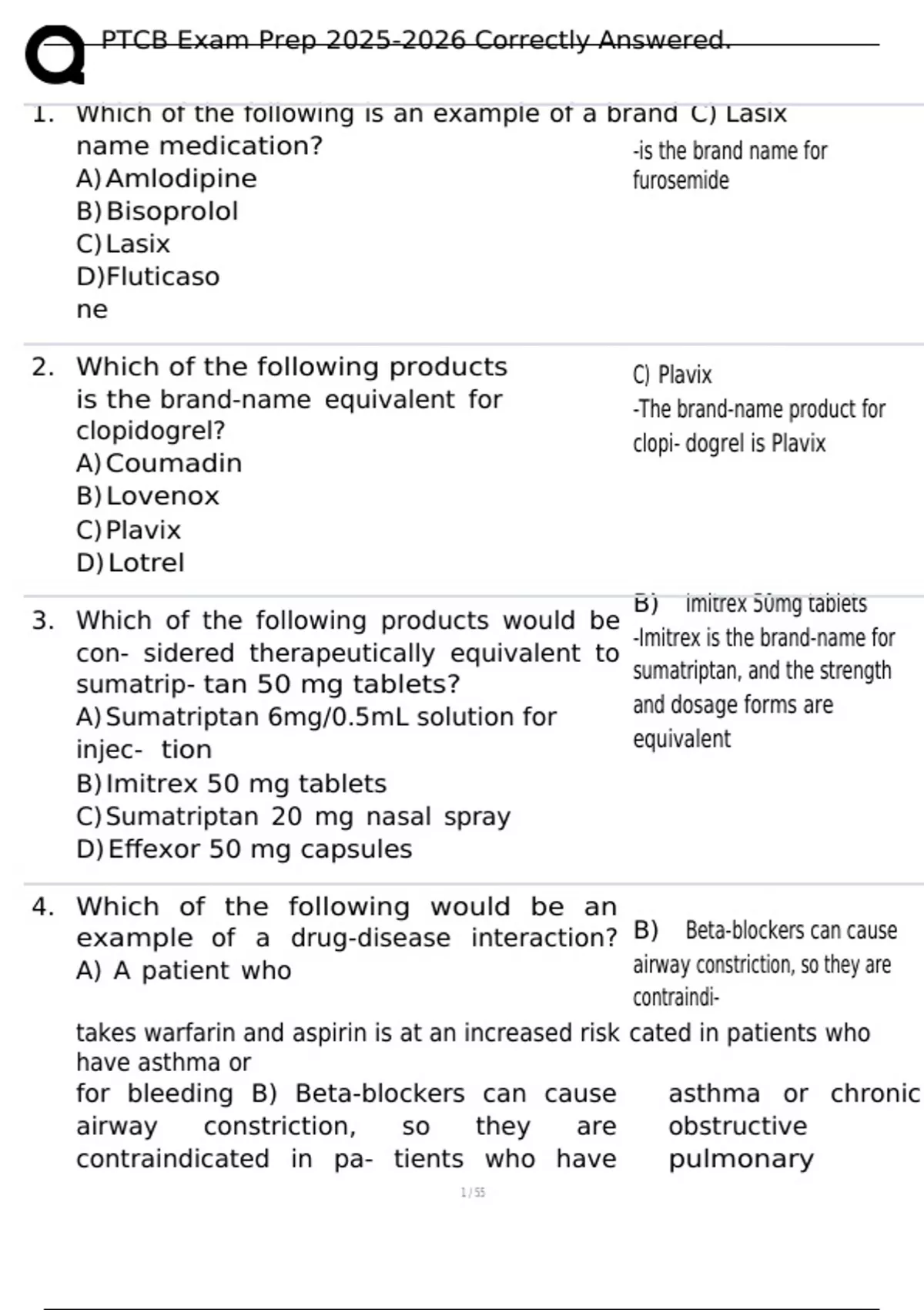 Ptcb Test Example PTCB Exam Prep Correctly Answered. - PTCB - Stuvia US