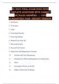 NC DOCC FINAL EXAM 2025&sol;2026 COMPLETE QUESTIONS WITH CORRECT DETAILED ANSWERS &vert;&vert; 100&percnt; GUARANTEED PASS <RECENT VERSION>