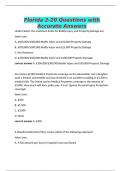 Florida 2-20 Questions with Accurate Answers