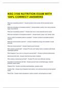 NSG 3100 NUTRITION EXAM WITH 100&percnt; CORRECT ANSWERS 