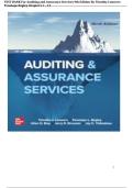 COMPLETE TEST BANK For Auditing and Assurance Services 9th Edition By Timothy Louwers Penelope Bagley Chapter's 1 - 12&excl; 100&percnt; CORRECT ANSWERS