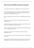 MS Life and Health Insurance Exam Questions & Answers
