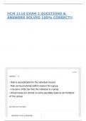 HCM 2110 EXAM 2 QUESTIONS & ANSWERS SOLVED 100&percnt; CORRECT&excl;&excl;