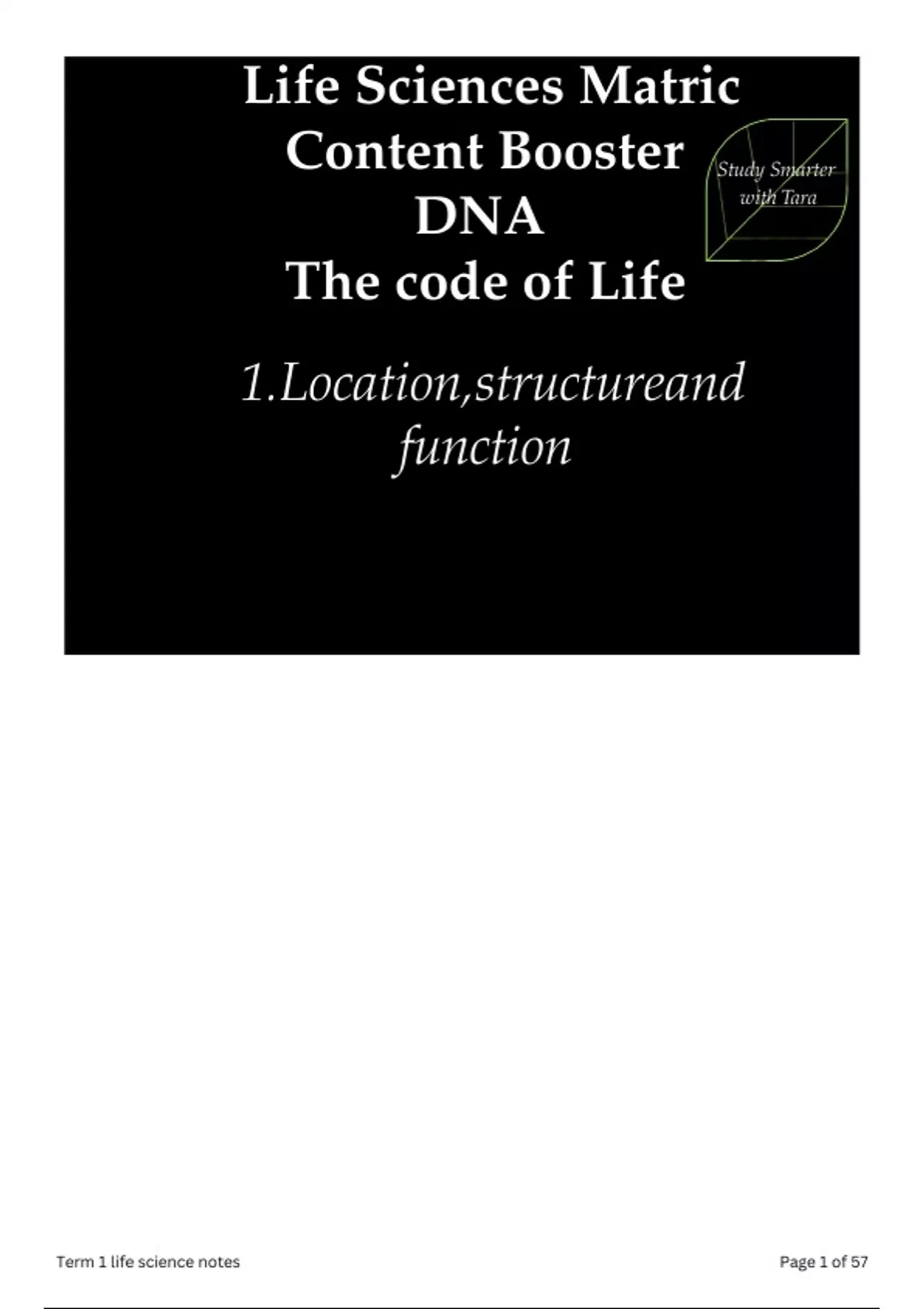 DNA & RNA – Complete Grade 12 Life Sciences Study Guide (Diagrams ...