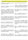 Florida BRT Corrections Firearms Exam Questions and Answers