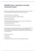 NSG367 Exam 1 questions correctly answered to pass