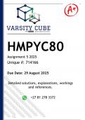 HMEMS80 ASSIGNMENT 2 SEMESTER 12024 (MCQ ANSWERS) - RESEARCH ...