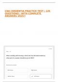CNA CREDENTIA PRACTICE TEST &vert; 120 QUESTIONS &vert; WITH COMPLETE ANSWERS 2025&excl;&excl;