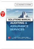 Solution Manual &ndash; Auditing & Assurance Services &lpar;9th Edition&comma; Louwers&rpar; All Chapters Covered