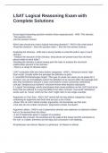 LSAT Logical Reasoning Exam with Complete Solutions