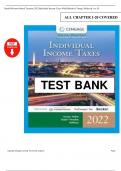 South-Western Federal Taxation 2022&colon; Individual Income Taxes &lpar;45th Edition&comma; Young & Nellen&rpar;  &ndash; Test Bank &ndash; All 20 Chapters Covered