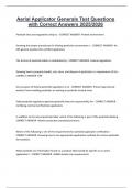 Aerial Applicator Generals Test Questions with Correct Answers 2025&sol;2026