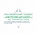 i-Human Pediatric Case Study &ndash; Samantha Graves&comma; 18-Month-Old Female &vert; Week 7 Clinical Simulation &vert; Complete Dual-Version Answer Set