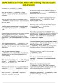 USPS Sales & Services Associate Training Test Questions and Answers