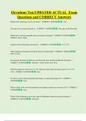Elevations Test UPDATED ACTUAL  Exam  Questions and CORRECT Answers 