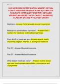 UHC MEDICARE CERTIFICATION NEWEST ACTUAL  EXAM 2 VERSIONS &lpar;VERSION A AND B&rpar; COMPLETE  ACCURATE EXAM QUESTIONS WITH DETAILED  VERIFIED ANSWERS &lpar;100&percnt; CORRECT ANSWERS&rpar;  &sol;ALREADY GRADED A&plus;&sol; LATEST EXAM&excl;&excl;&excl; 