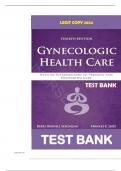 Test Bank Gynecologic Health Care&colon; With an Introduction to Prenatal and Postpartum Care&comma; 4th Edition by Kerri Durnell Schuiling&comma; All 1-35 Chapters Covered &comma;Latest Edition&comma; ISBN&colon; 9781284182347