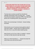 LIFEGUARD WRITTEN TEST EXAM 2025 ACTUAL  EXAM COMPLETE ACCURATE EXAM QUESTIONS  WITH DETAILED VERIFIED ANSWERS &lpar;100&percnt;  CORRECT ANSWERS&rpar; &sol;ALREADY GRADED A&plus;&sol;  LATEST EXAM&excl;&excl;&excl; 