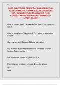 ESCO ELECTRICAL CERTIFICATION EXAM ACTUAL  EXAM COMPLETE ACCURATE EXAM QUESTIONS  WITH DETAILED VERIFIED ANSWERS &lpar;100&percnt;  CORRECT ANSWERS&rpar; &sol;ALREADY GRADED A&plus;&sol;  LATEST EXAM&excl;&excl;&excl;