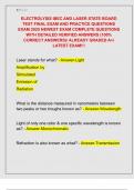 ELECTROLYSIS IBEC AND LASER STATE BOARD  TEST FINAL EXAM AND PRACTICE QUESTIONS  EXAM 2025 NEWEST EXAM COMPLETE QUESTIONS  WITH DETAILED VERIFIED ANSWERS &lpar;100&percnt;  CORRECT ANSWERS&rpar;&sol; ALREADY GRADED A&plus;&sol;  LATEST EXAM&excl;&excl;&excl;