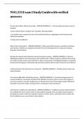 NSG 231 Exam 1 Study Guide with verified answers