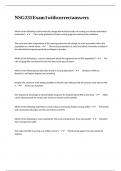 NSG 231 Exam 1 with correct answers