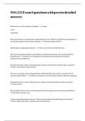 NSG 231 SUMMER FINAL EXAM with verified answers&period;