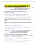 CLASS A WATER OPERATOR COMPREHENSIVE EXAM 2025&sol;2026 QUESTIONS WITH SOLUTIONS RATED A&plus;