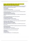 CLASS A WATER OPERATOR STUDY GUIDE 2025&sol;2026 QUESTIONS WITH SOLUTIONS RATED A&plus;