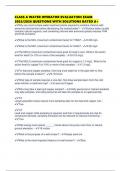 CLASS A WATER OPERATOR EVALUATION EXAM 2025&sol;2026 QUESTIONS WITH SOLUTIONS RATED A&plus;