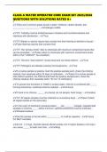 CLASS A WATER OPERATOR CORE EXAM SET 2025&sol;2026 QUESTIONS WITH SOLUTIONS RATED A&plus;