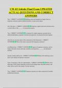 CM 413 Jobsite Final Exam UPDATED  ACTUAL QUESTIONS AND CORRECT  ANSWERS 