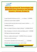 AVIXA Recognized AV Technologist Exam &ndash; 2025&sol;2026 &vert; 100&plus; Verified Q&A &vert; Signal Flow&comma; Display Tech&comma; RF&comma; Lighting&comma; Audio&comma; Networking&comma; Control Systems