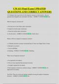 CM 413 Final Exam UPDATED  QUESTIONS AND CORRECT ANSWERS