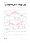 G2 Exam Study Guide Questions with Accurate Solutions Graded A&plus; 2025