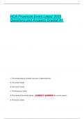 HCA Provincial Exam Latest 2025  Questions and Answers Graded A&plus; 