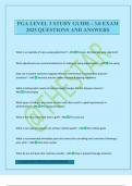 PGA LEVEL 3 STUDY GUIDE - 3&period;0 EXAM 2025 QUESTIONS AND ANSWERS