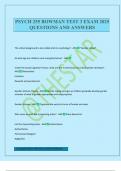 PSYCH 255 BOWMAN TEST 3 EXAM 2025 QUESTIONS AND ANSWERS