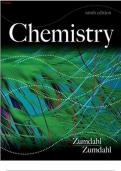 ZUMDAHL CHEMISTRY 9TH EDITION TEST BANK ALL CHAPTERS COVERED QUESTIONS AND ANSWERS &vert;GRADED A&plus;&vert; &vert;LATEST UPDATE&vert; &vert;2025&vert;