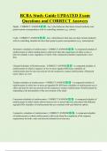 BCBA Study Guide UPDATED Exam  Questions and CORRECT Answers