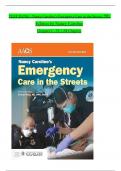 Test Bank For Nancy Caroline&rsquo;s Emergency Care in the Streets&comma; 9th Edition by Nancy Caroline&comma; All Chapters 1 - 53 LATEST