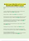 BCABA Exam UPDATED ACTUAL Exam  Questions and CORRECT Answers 