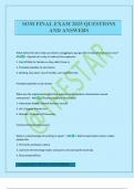 SOM FINAL EXAM 2025 QUESTIONS AND ANSWERS