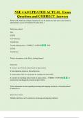 NSE 4 6&period;0 UPDATED ACTUAL  Exam  Questions and CORRECT Answers 