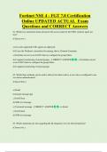 Fortinet NSE 4 - FGT 7&period;0 Certification  Online UPDATED ACTUAL  Exam  Questions and CORRECT Answers