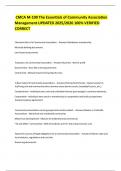  CMCA M-100 The Essentials of Community Association Management UPDATED B2025&sol;2026 100&percnt; VERIFIED CORRECT 