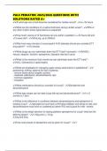 PALS PEDIATRIC 2025&sol;2026 QUESTIONS WITH SOLUTIONS RATED A&plus;