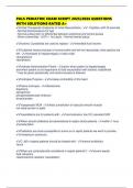 PALS PEDIATRIC EXAM SCRIPT 2025&sol;2026 QUESTIONS WITH SOLUTIONS RATED A&plus;