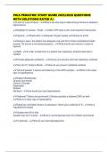 PALS PEDIATRIC STUDY GUIDE 2025&sol;2026 QUESTIONS WITH SOLUTIONS RATED A&plus;